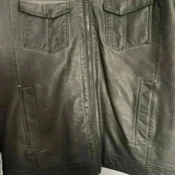 Point Zero faux leather sports jacket. Ptp 23” length 30” - Picture 4 of 7